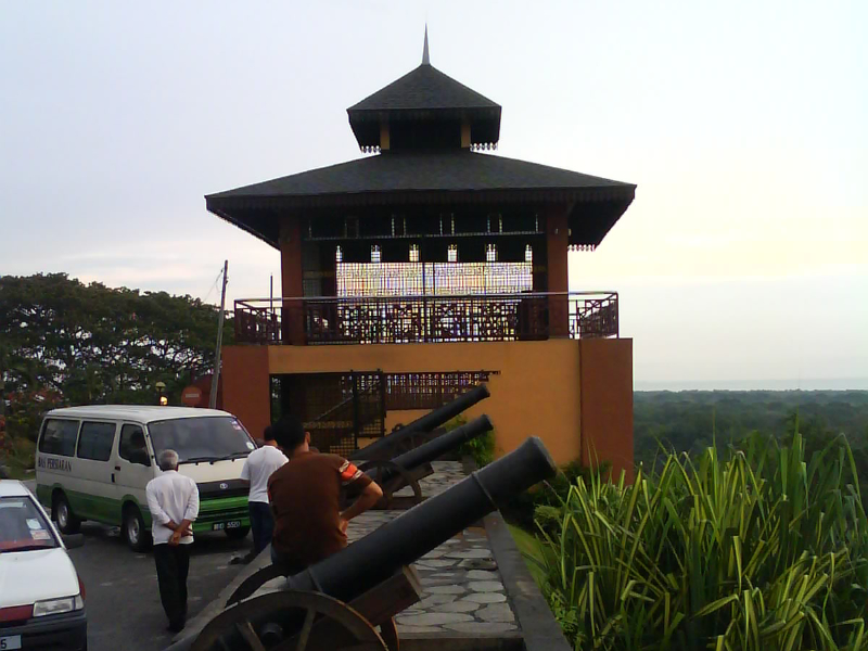 The view of the Straits of Melaka at Fort Altingsburg at Bukit Melawati