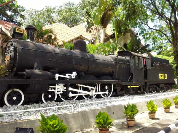 An old steam engine at the National Museum in Kuala Lumpur