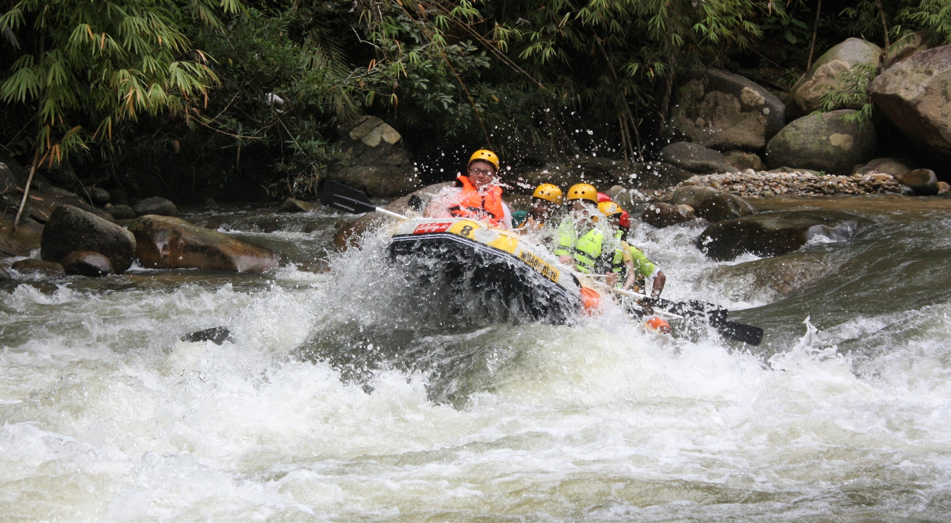 An image from the white water rafting adventure tour with MM Adventure's experienced Malaysian local guides.